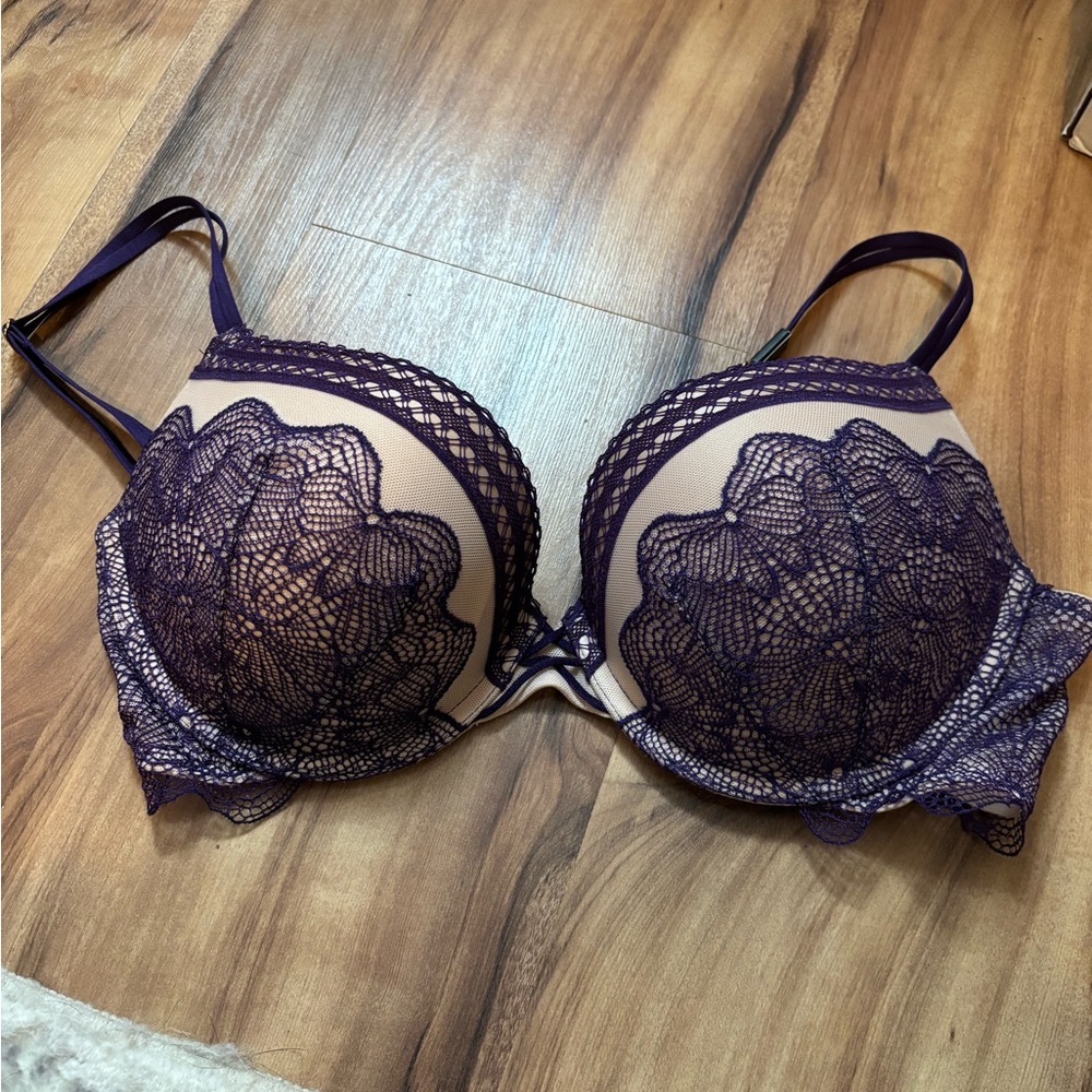 Victoria's Secret Plum Lace Push Up Bra